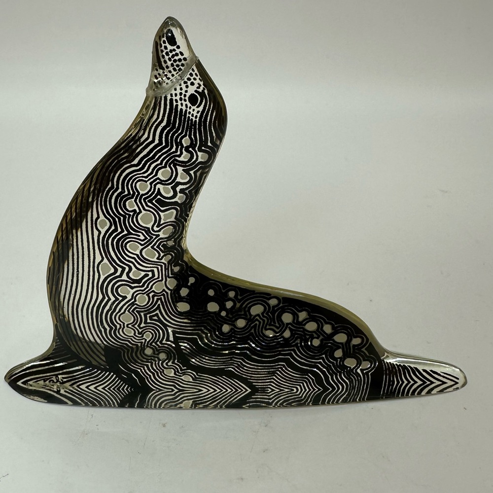 Abraham Palatnik Vintage Lucite Mid-Century Seal Sculpture READ.